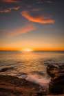 USA-Maine-Acadia National Park Sunset on ocean coastline Art Print